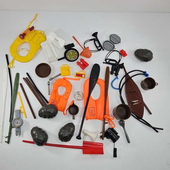 Vintage Marx Accessories Lot GI Joe Johnny West Big Jim Camping Paddle Scuba - Picture 10 of 10